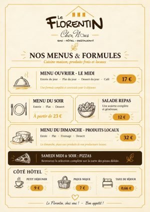 carte menu le florentin